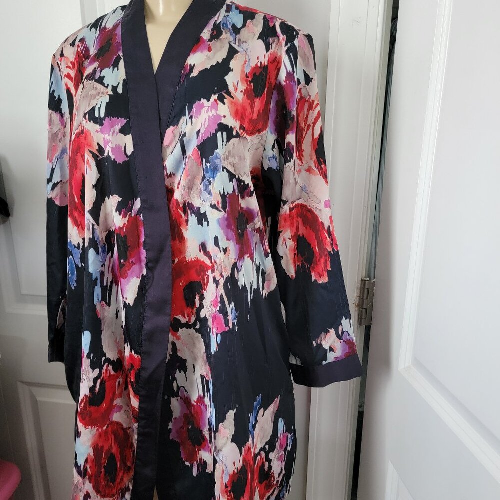 Kate Spade New York Floral Belted (Belt not included) Robe Mid Length - Picture 6 of 14